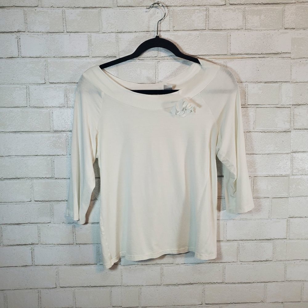 Cute white long sleeve top‎